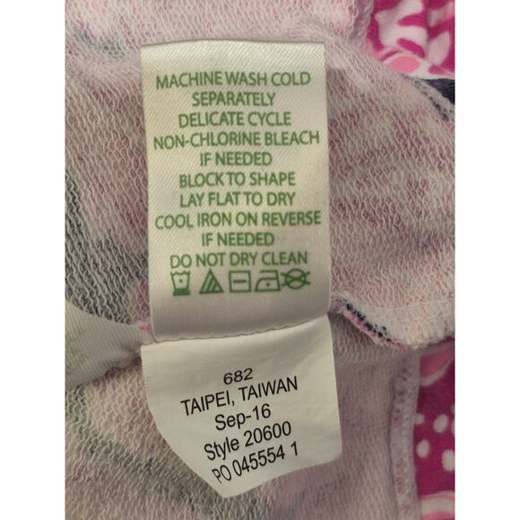 Lilly Pulitzer Pink Black Skipper Popover Track Jacket S Half-Zip 3/4 Sleeves - Picture 9 of 11